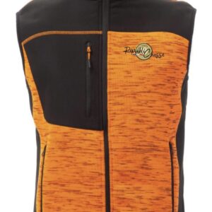 Gilet softshell tissé orange – broderie
