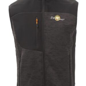 Gilet softshell tissé noir – broderie
