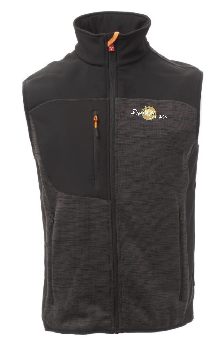 Gilet softshell tissé noir - broderie – Image 2