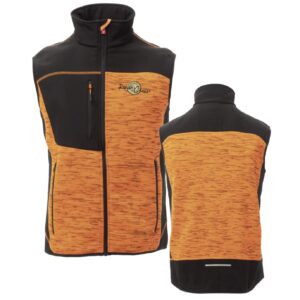 Gilet softshell tissé orange – broderie