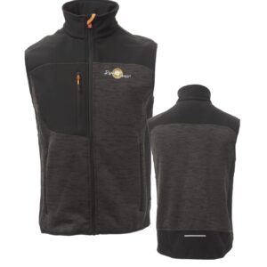 Gilet softshell tissé noir - broderie