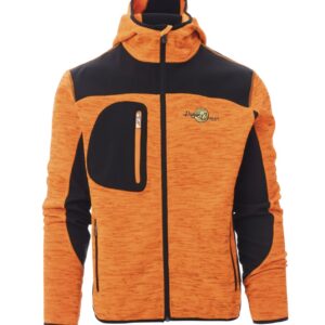 Veste softshell tissée orange – broderie